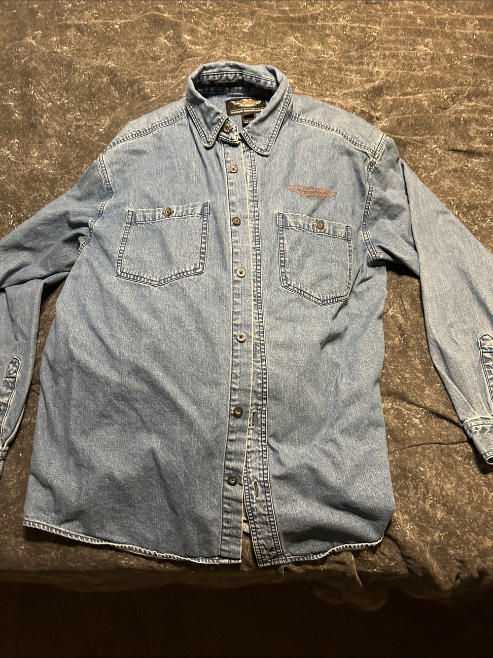 Harley-Davidson Light Blue Denim Work Shirt